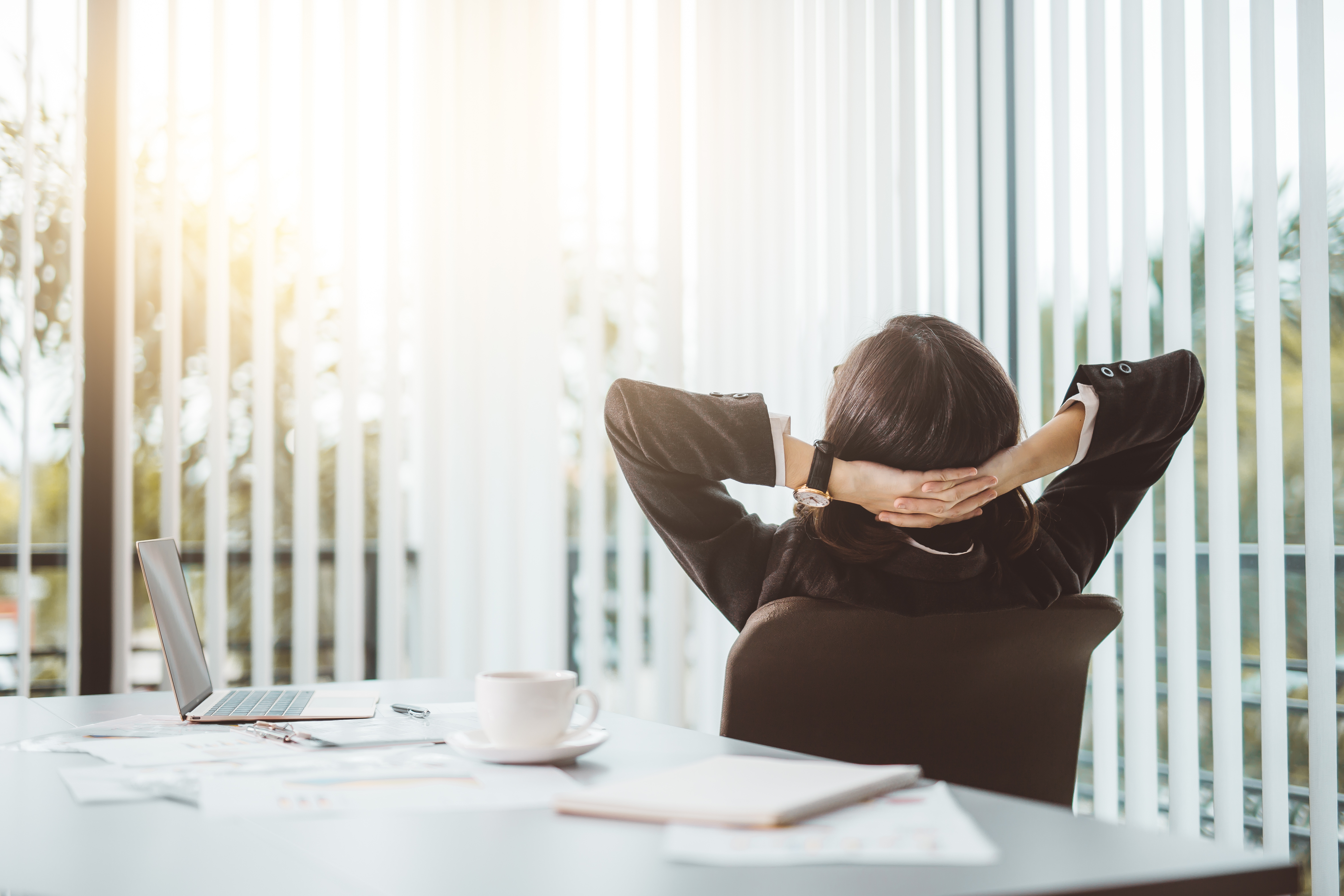 Business Owner Relaxing In Chair